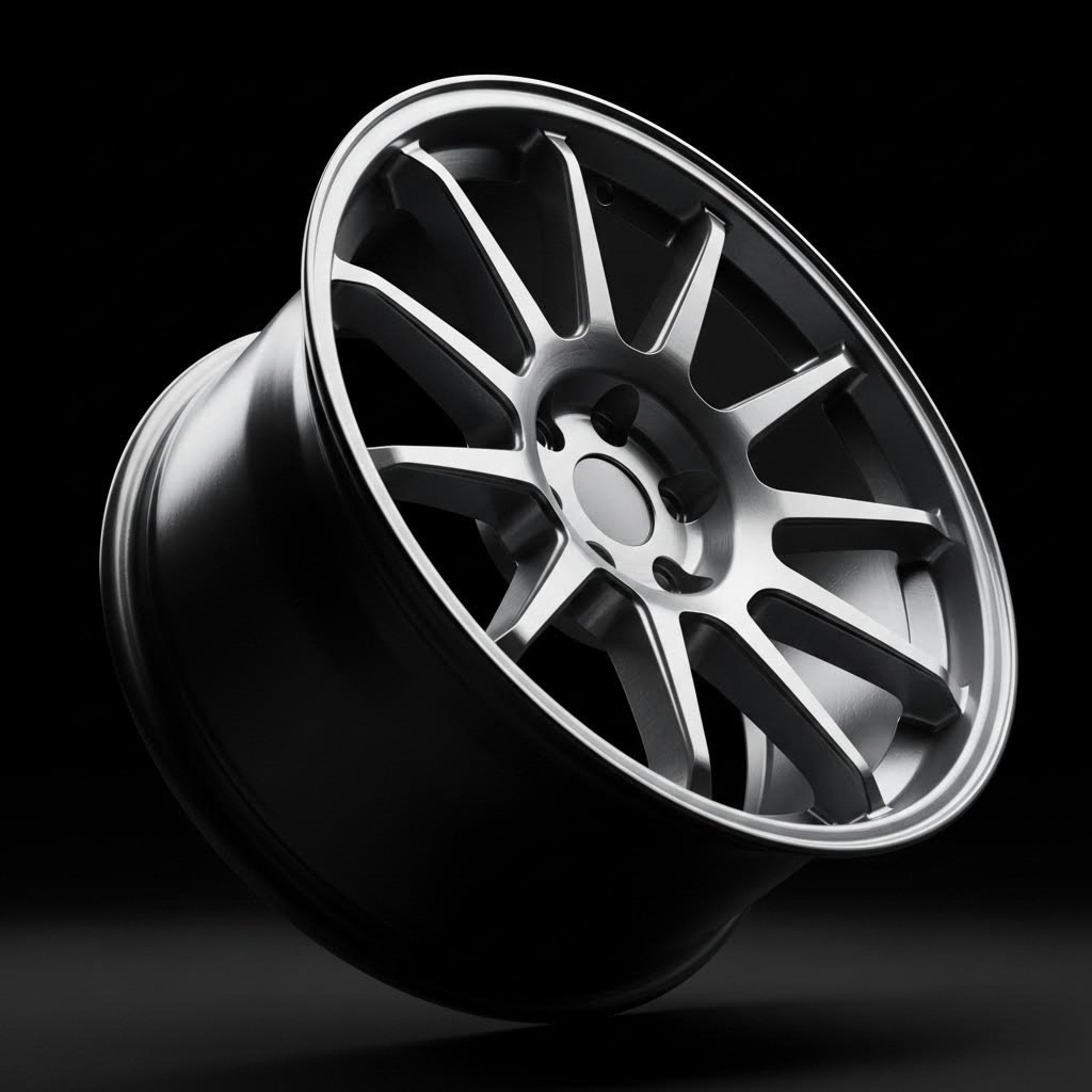precision forged aluminum wheel showcasing lightweight construction and superior strength to weight ratio