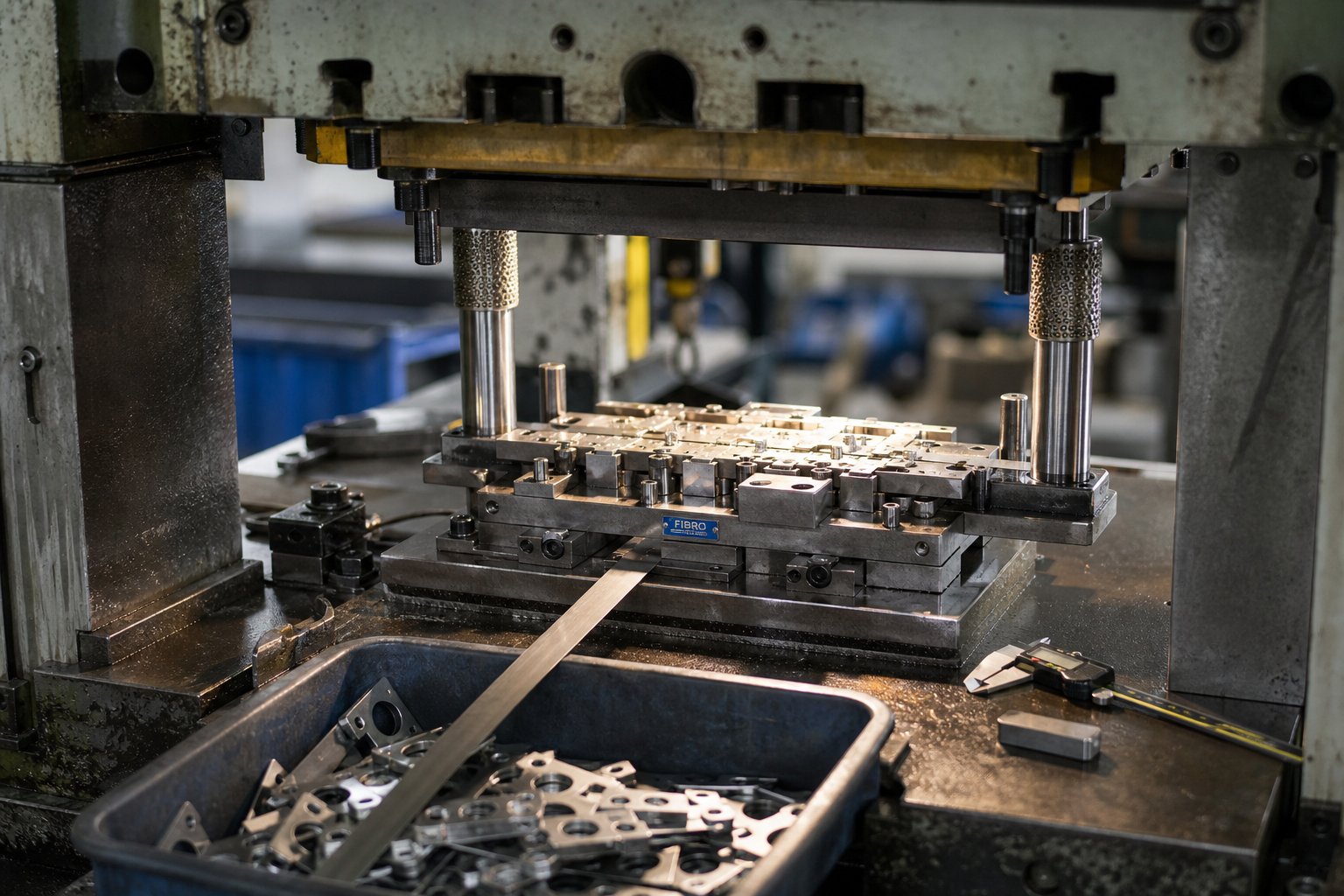 stamping die installed in a press during tryout validation where design decisions meet production reality