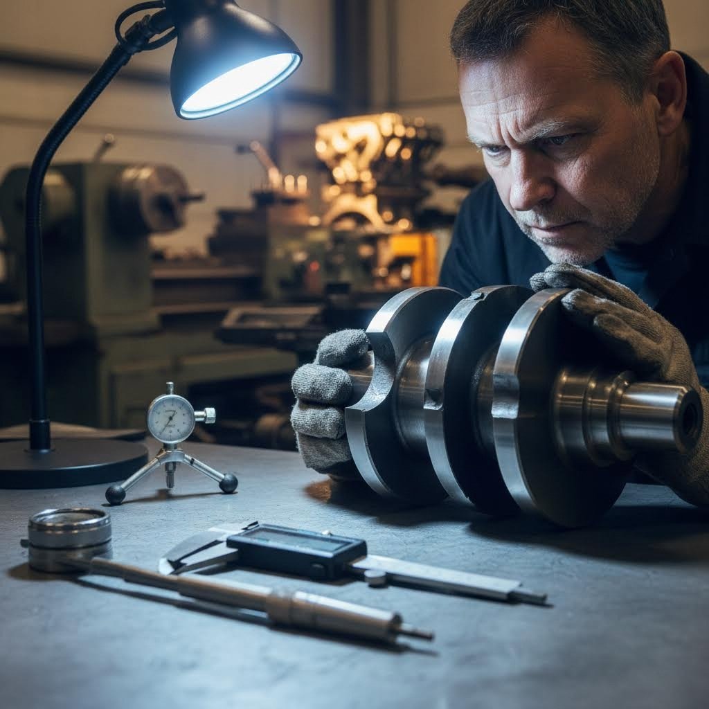 professional crankshaft inspection ensures material identification before critical upgrade decisions