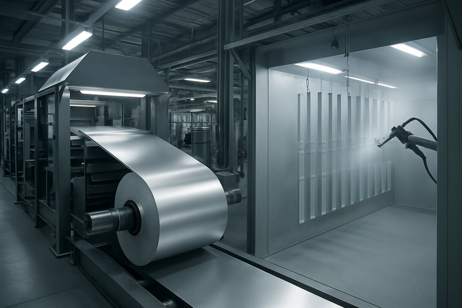 coil coated and spray applied finishing routes for aluminum