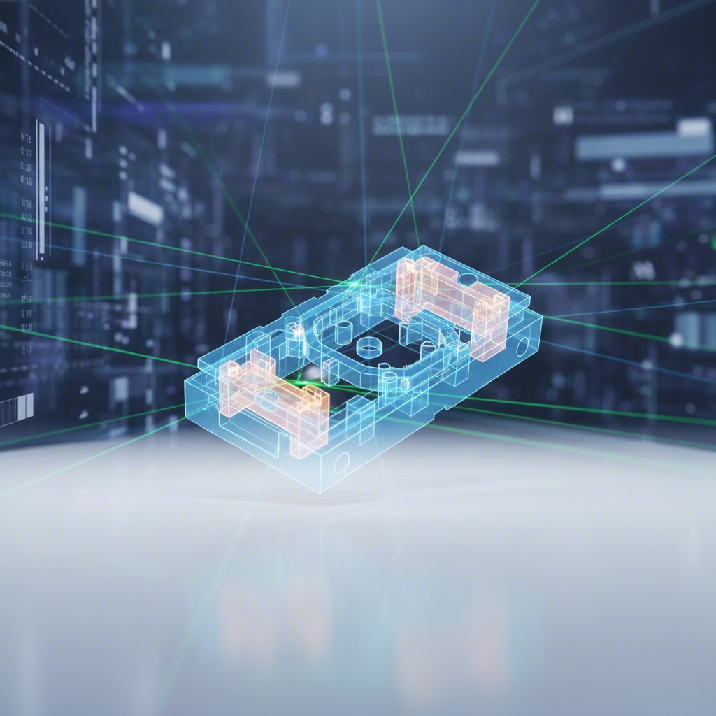 conceptual illustration of precision engineering and quality control in automotive die production