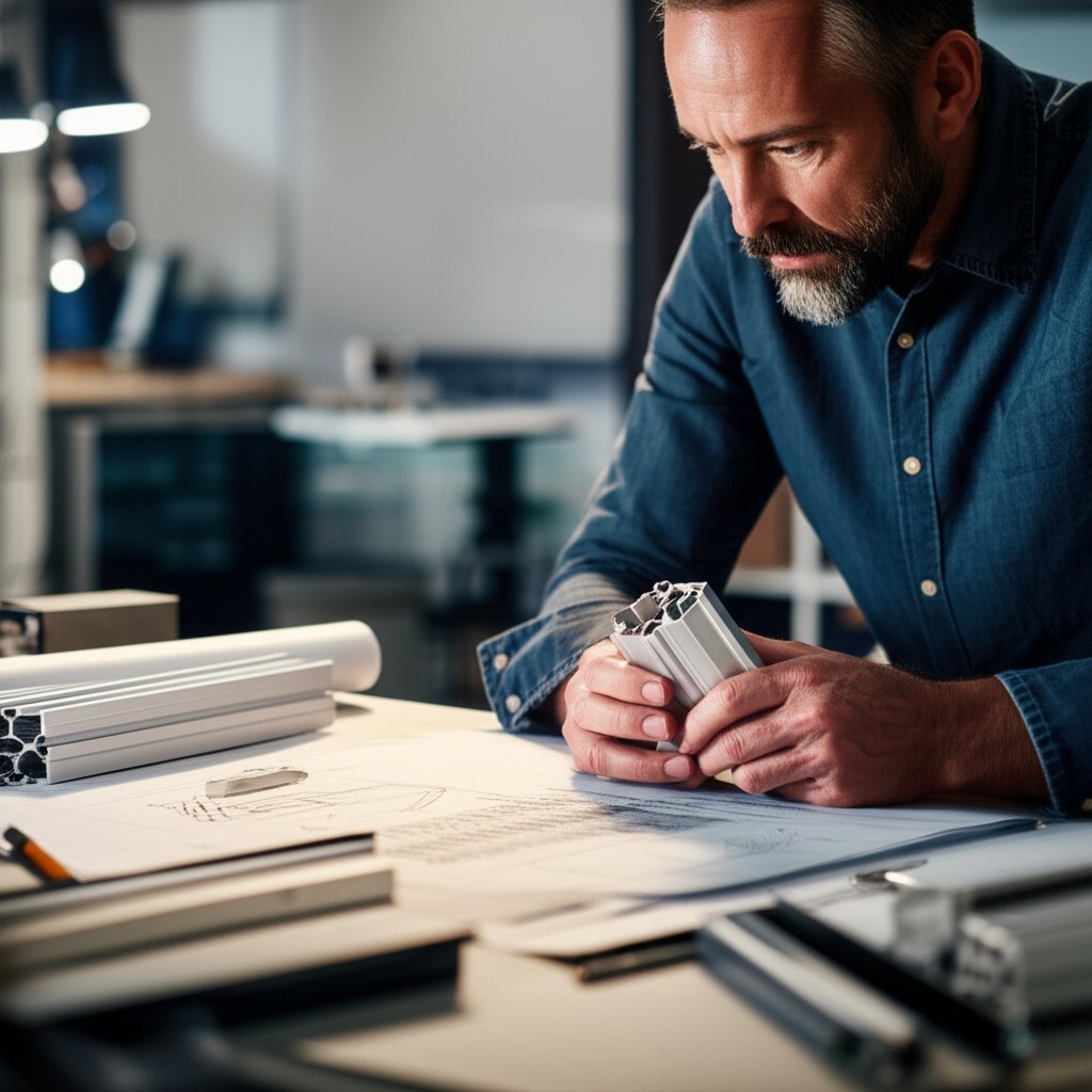 engineer reviewing specifications and sourcing options for 6063 aluminum extrusions