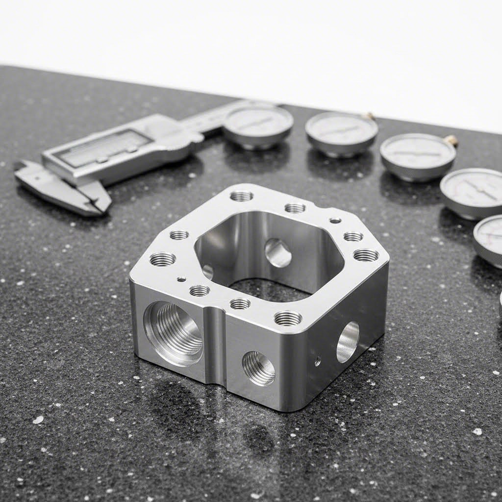 aerospace bracket combining formed sheet metal with precision machined features