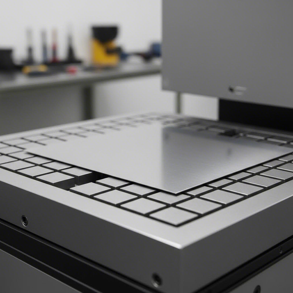 vacuum table system secures thin sheet metal for stable cnc machining