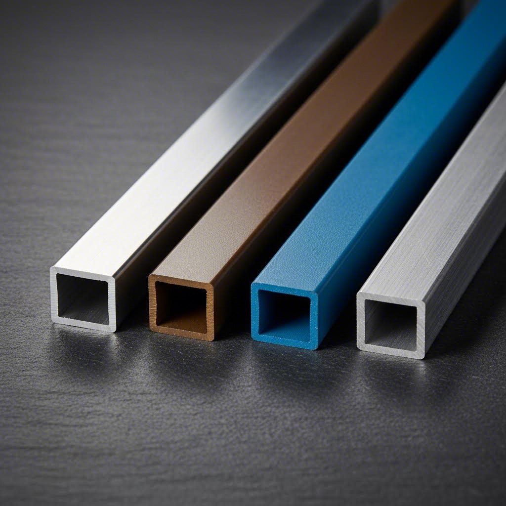 aluminum extrusions featuring various protective surface treatments for marine use