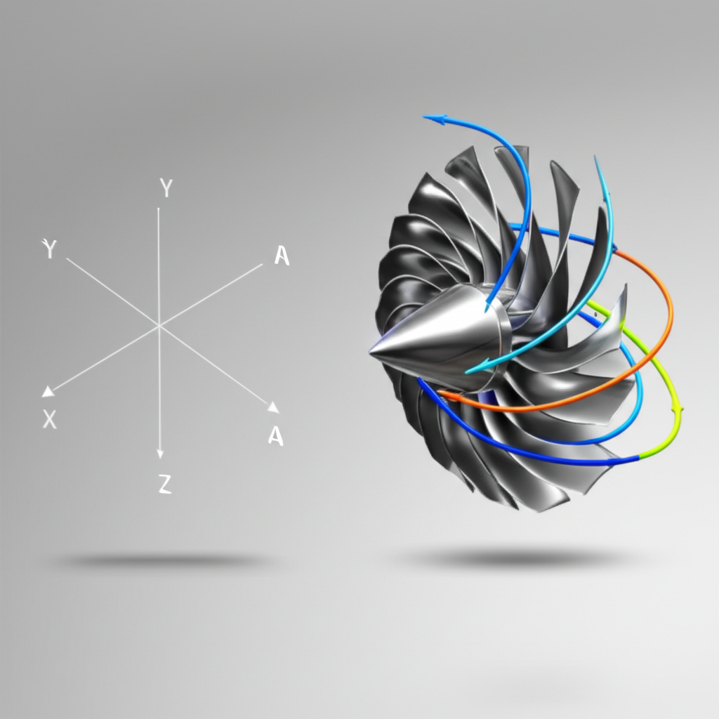 diagram illustrating the advanced geometric capabilities of 5 axis machining