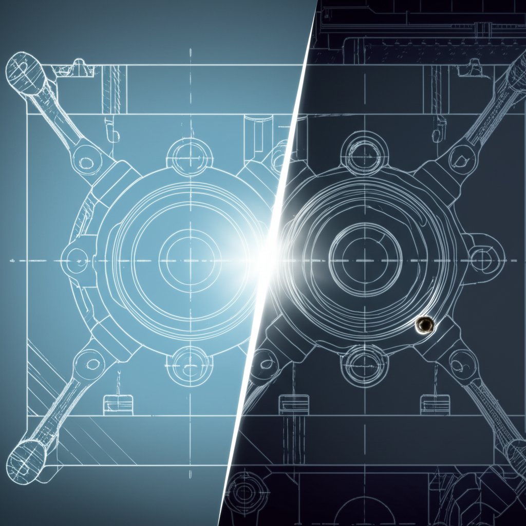 comparison of a good mold design versus a flawed one to prevent ejector pin marks