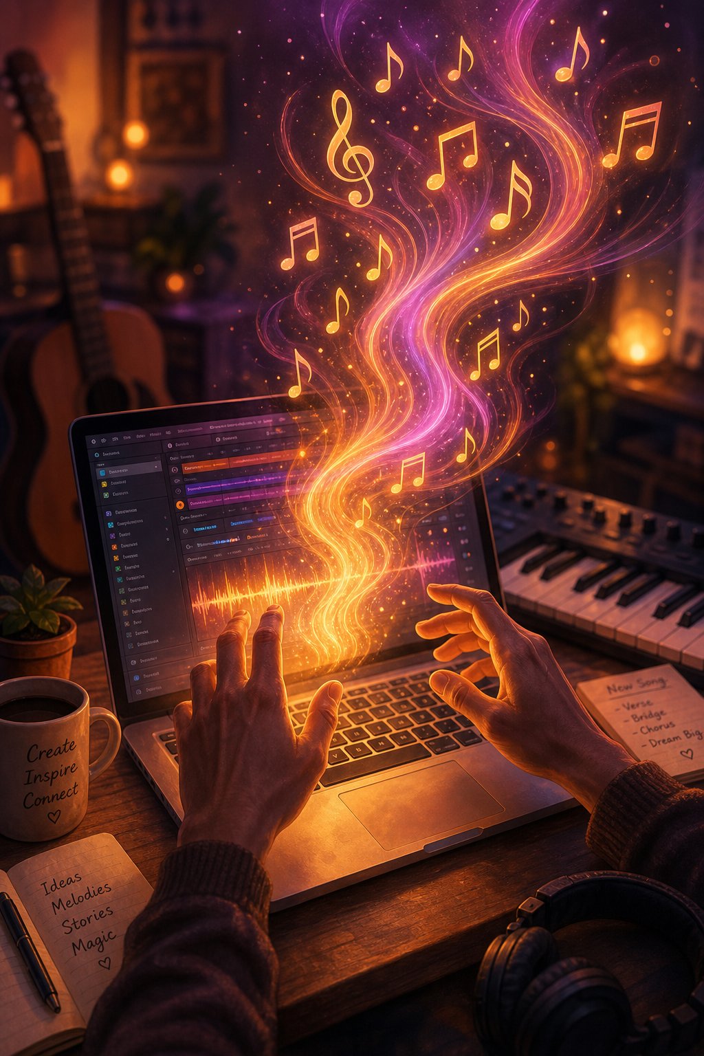 creating your first ai generated song starts with a well crafted text prompt describing genre mood and style