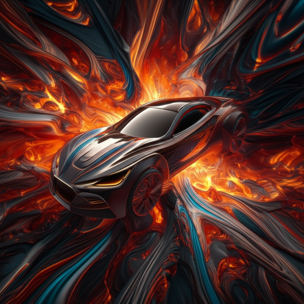 conceptual image of the forging process creating a strong automotive part