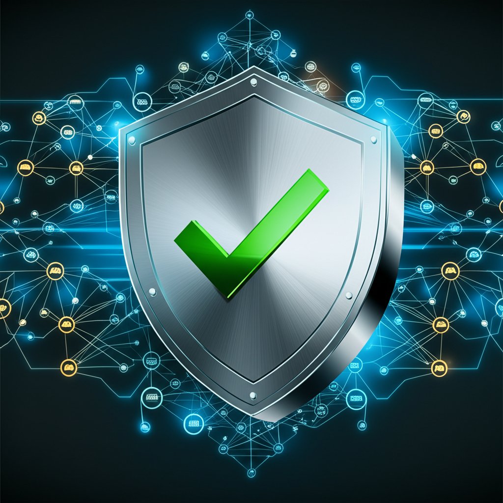 abstract representation of a verified and secure automotive supply chain