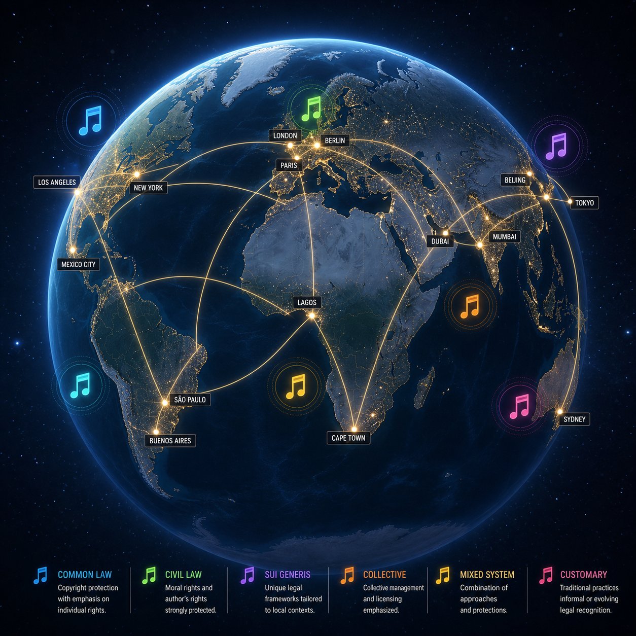 ai music copyright rules vary significantly across international jurisdictions