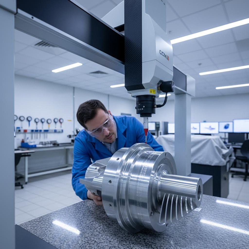 cmm dimensional inspection verifies aerospace components meet tight tolerance specifications