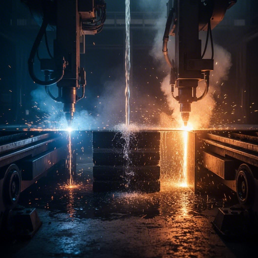 comparison of laser waterjet and plasma cutting technologies in industrial settings