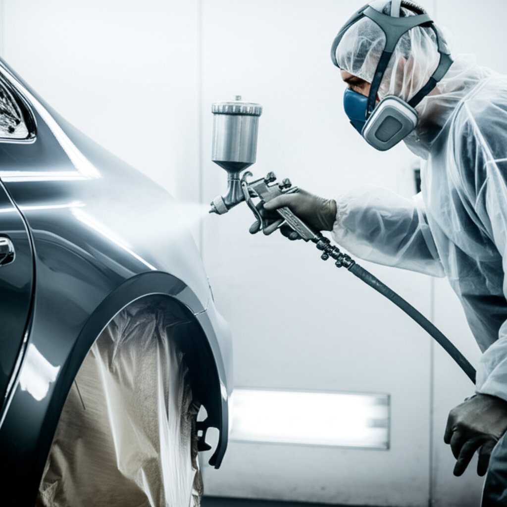 applying a smooth topcoat of paint to an aluminum surface for a flawless finish