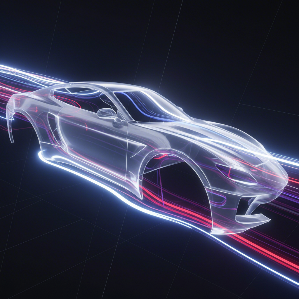 conceptual illustration of forces in die design for automotive shapes