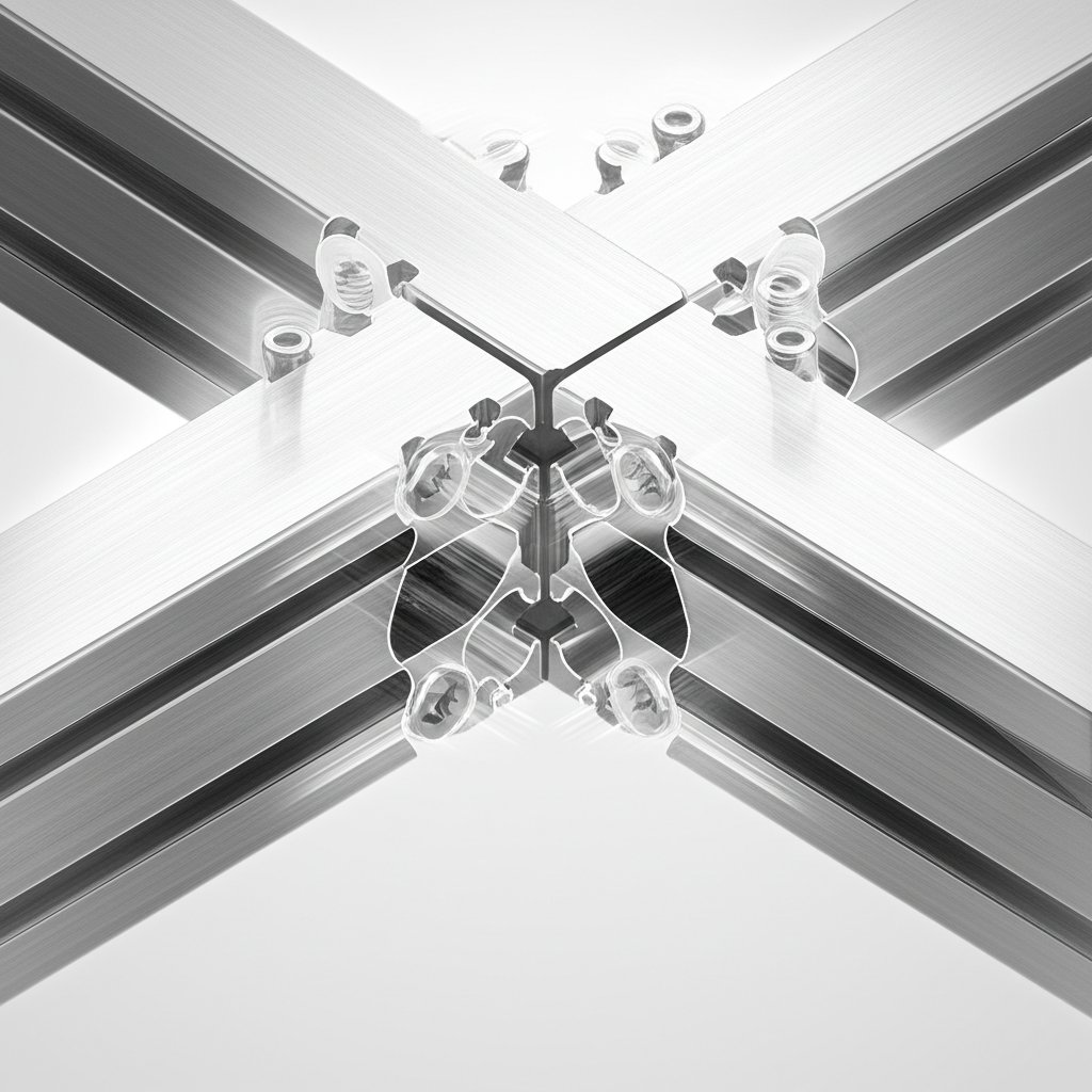 conceptual illustration of joining aluminum extrusions using integrated screw channels