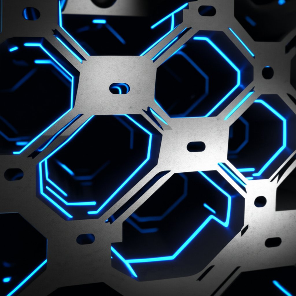 conceptual visualization of an aluminum extrusion profile with integrated screw channels