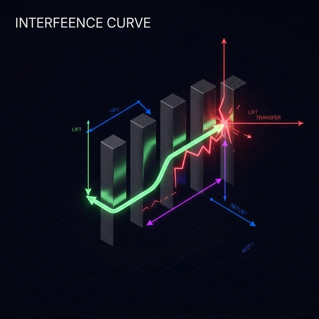Kinematic visualization of transfer finger motion paths and interference curves