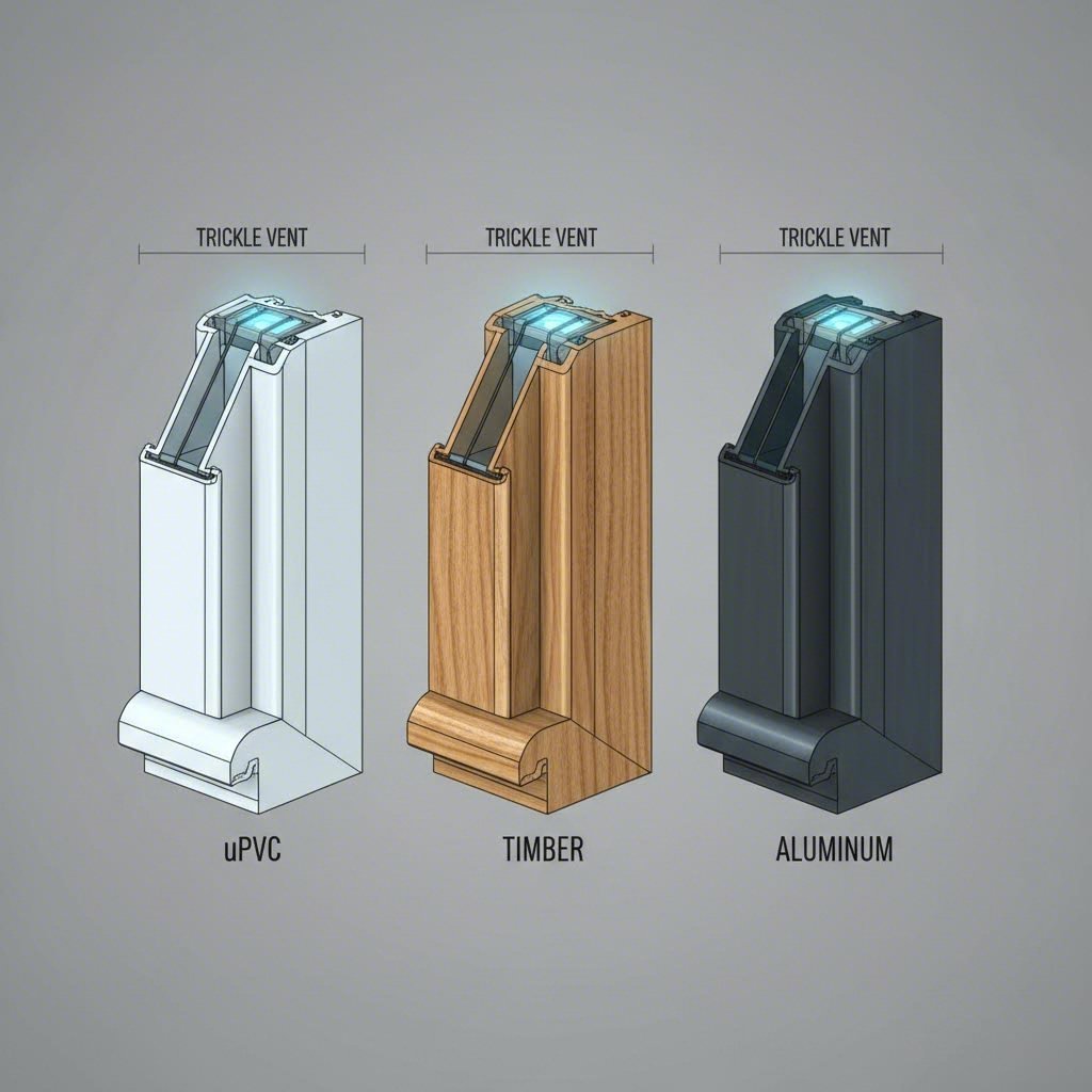 trickle vent compatibility across upvc timber and aluminium window frames
