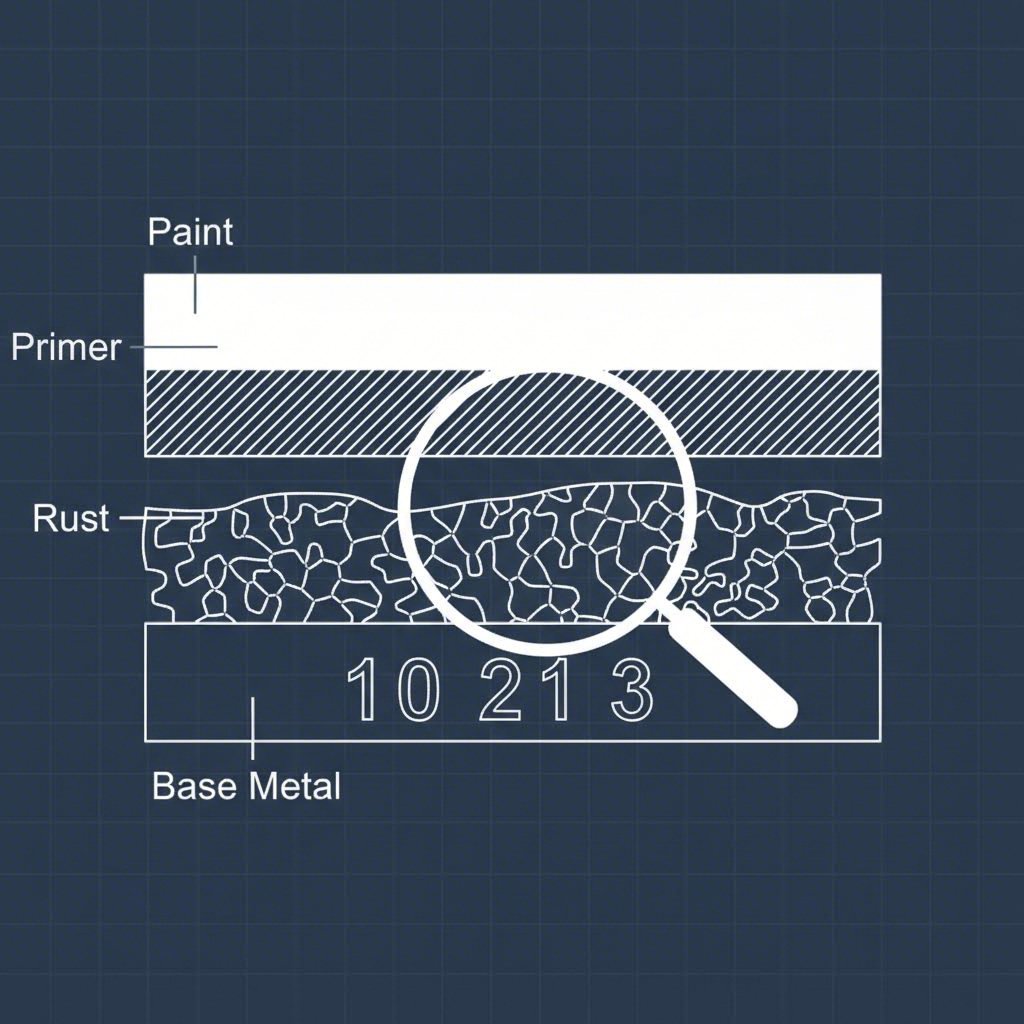 Diagram showing how to locate hidden date codes on vintage shock towers