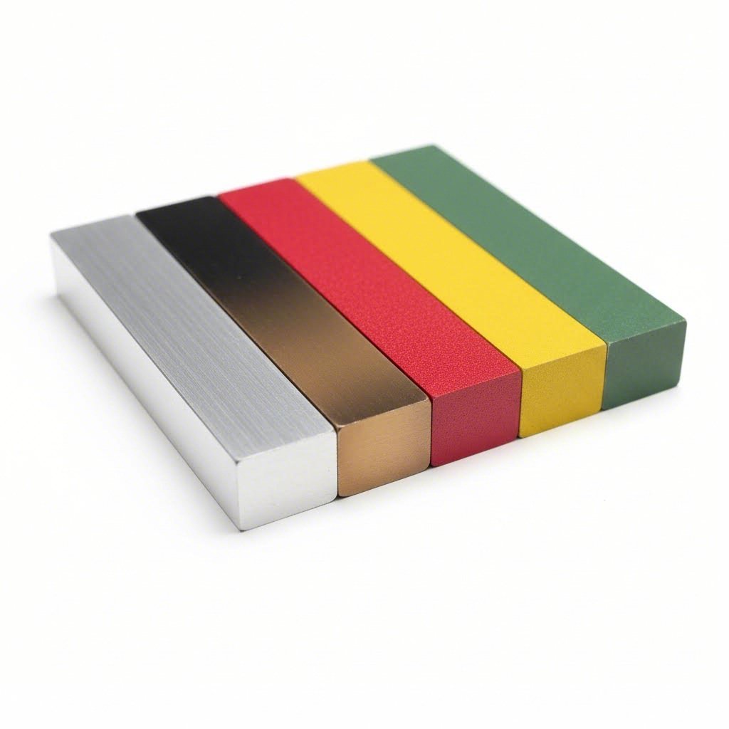 aluminum extrusion surface finish options including anodized and powder coated varieties