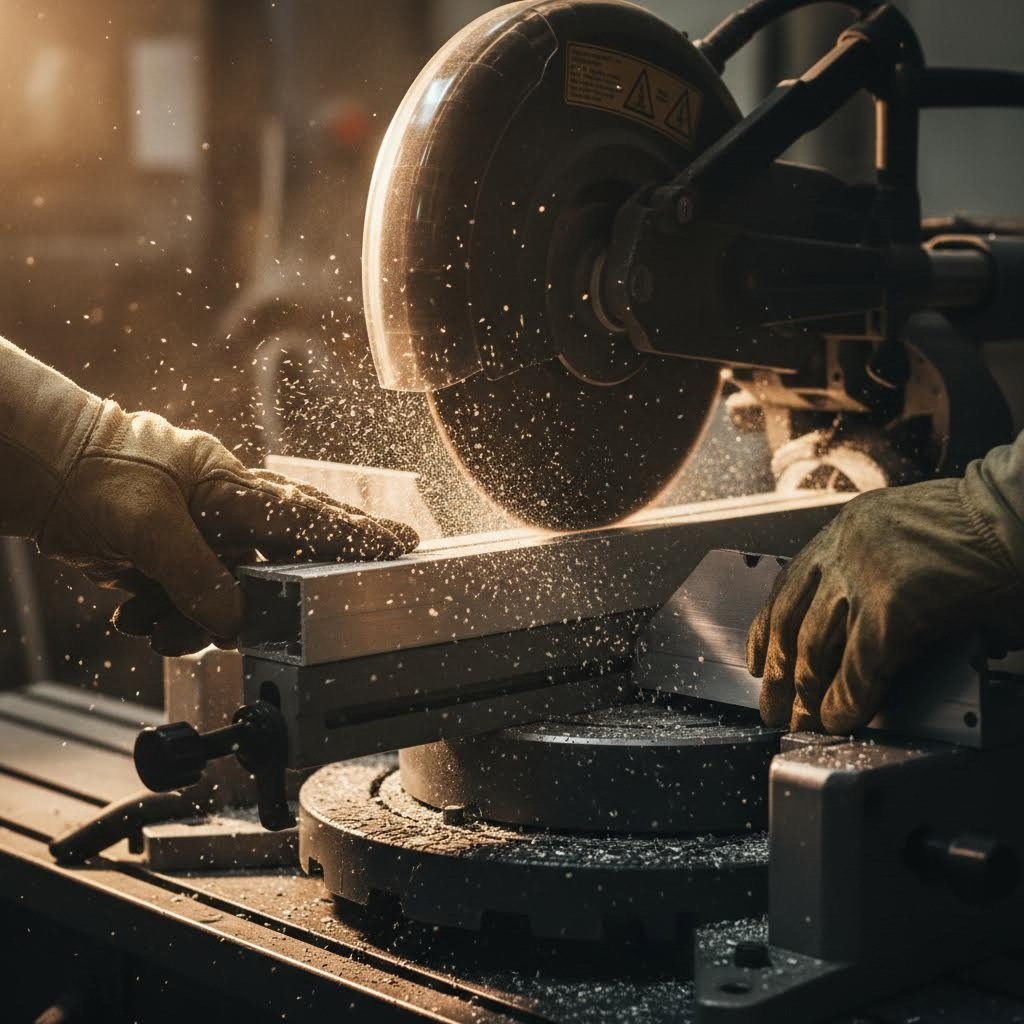 proper aluminum extrusion cutting technique with adequate workpiece support