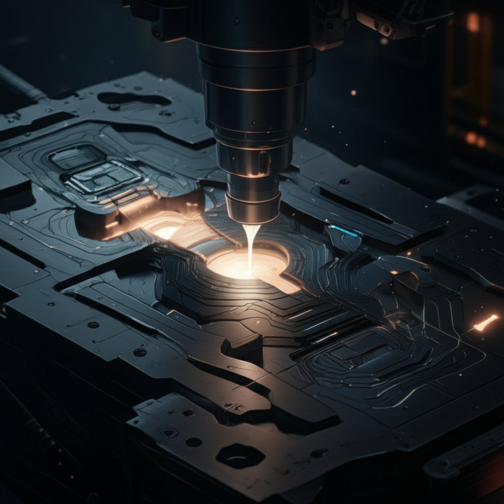 conceptual illustration of the high pressure die casting process for a transmission housing