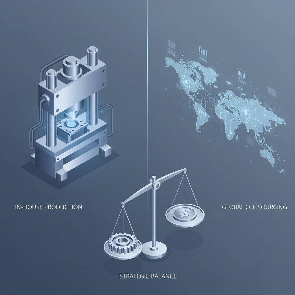 Weighing the strategic trade offs between in house production control and outsourcing cost efficiency