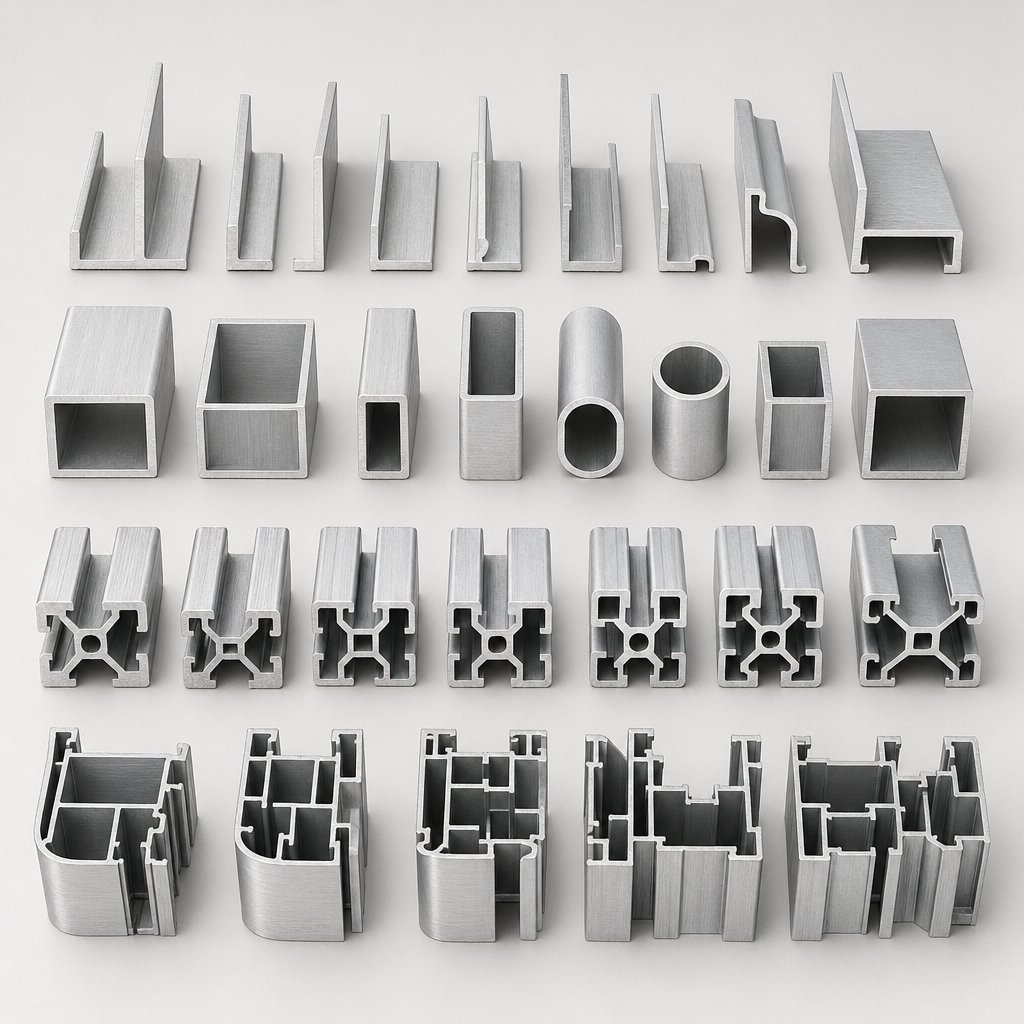 common aluminum frame profile families and cross section styles