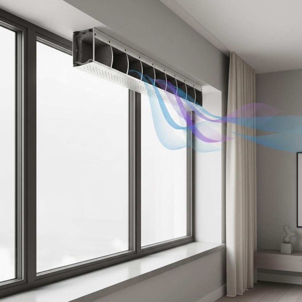 acoustic trickle vents provide fresh air while blocking external noise through specialized internal chambers