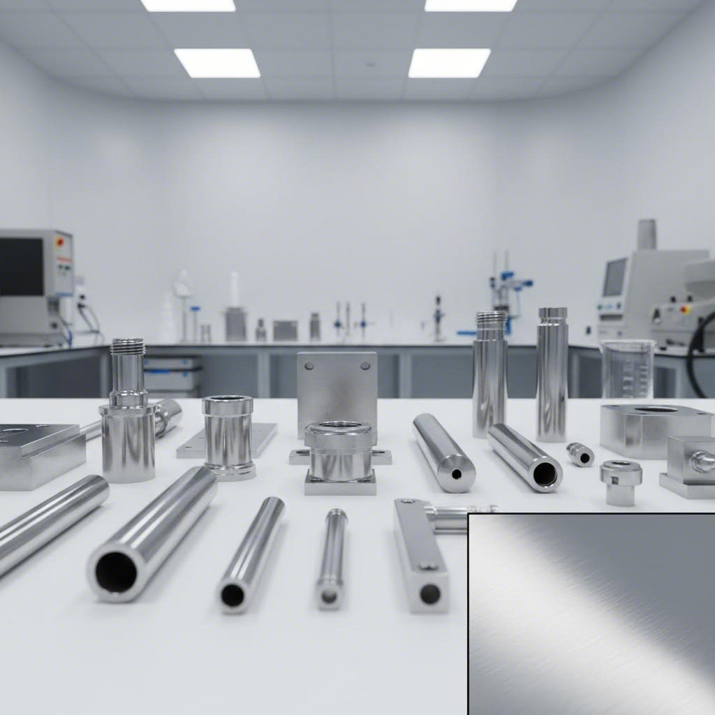 stainless steel components after professional surface finishing treatment