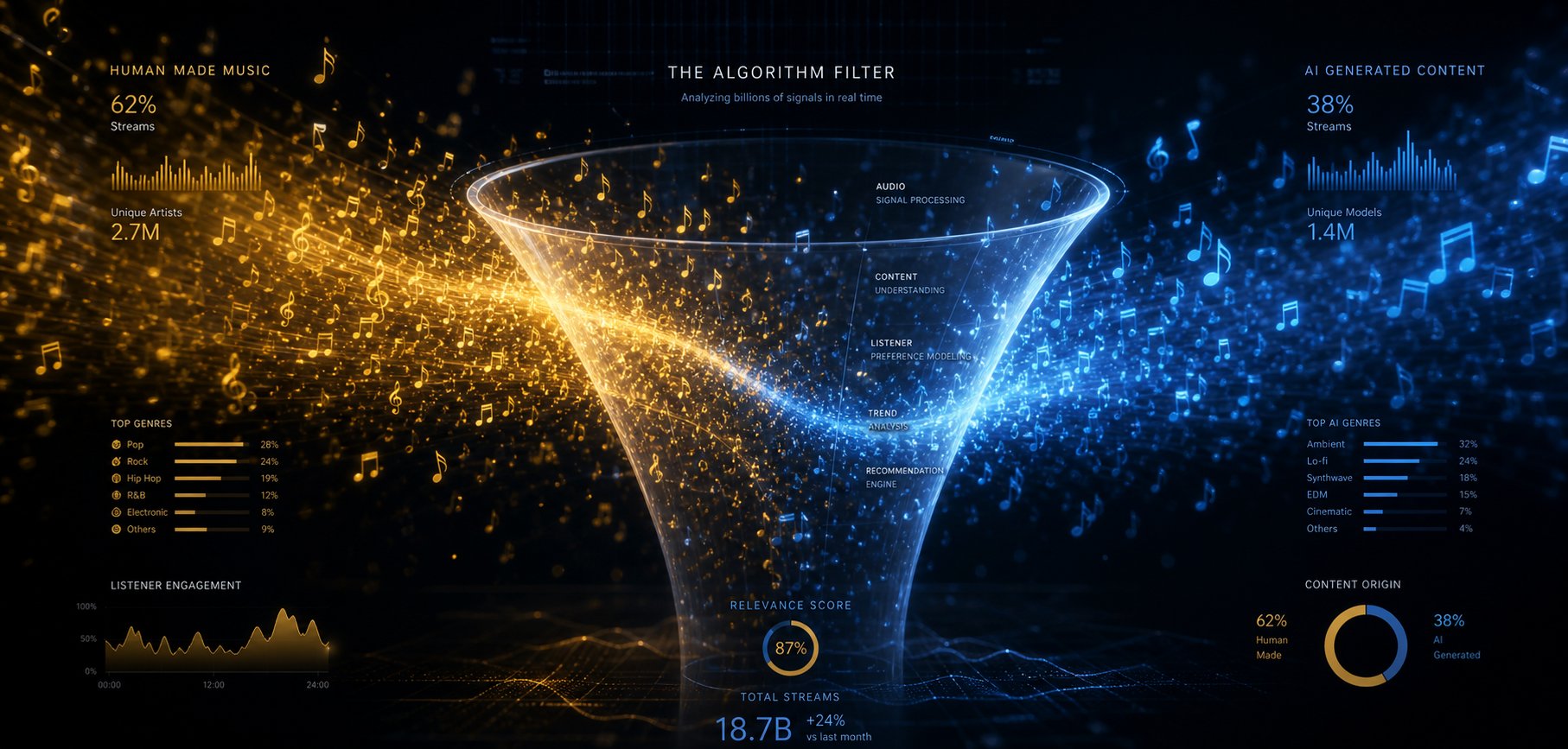 ai generated tracks are flooding streaming platforms and reshaping royalty economics for human artists