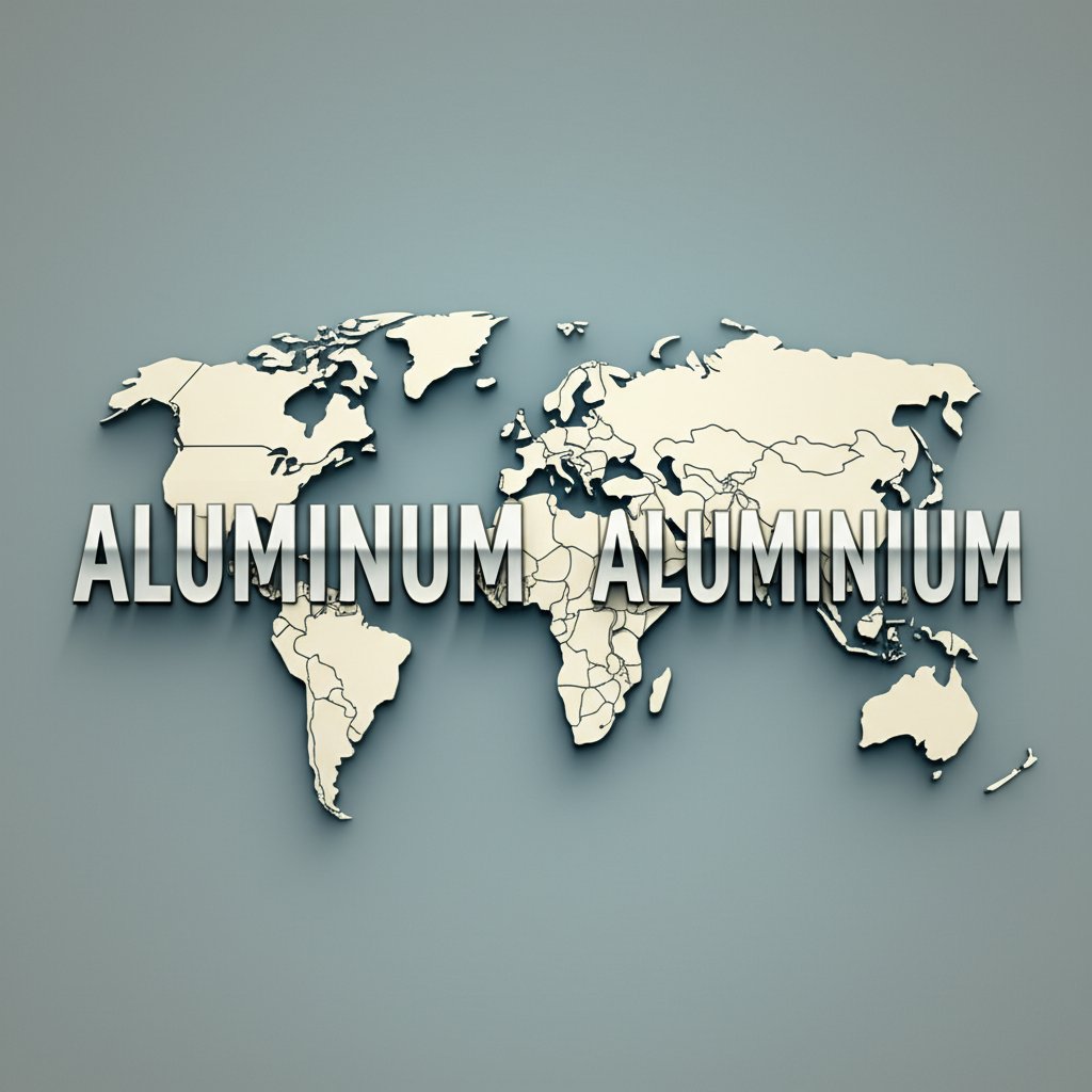 aluminum or aluminium global spelling and pronunciation differences visualized