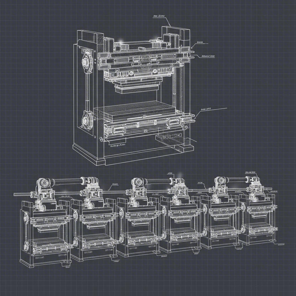 Architectural difference Monolithic transfer press vs modular tandem line
