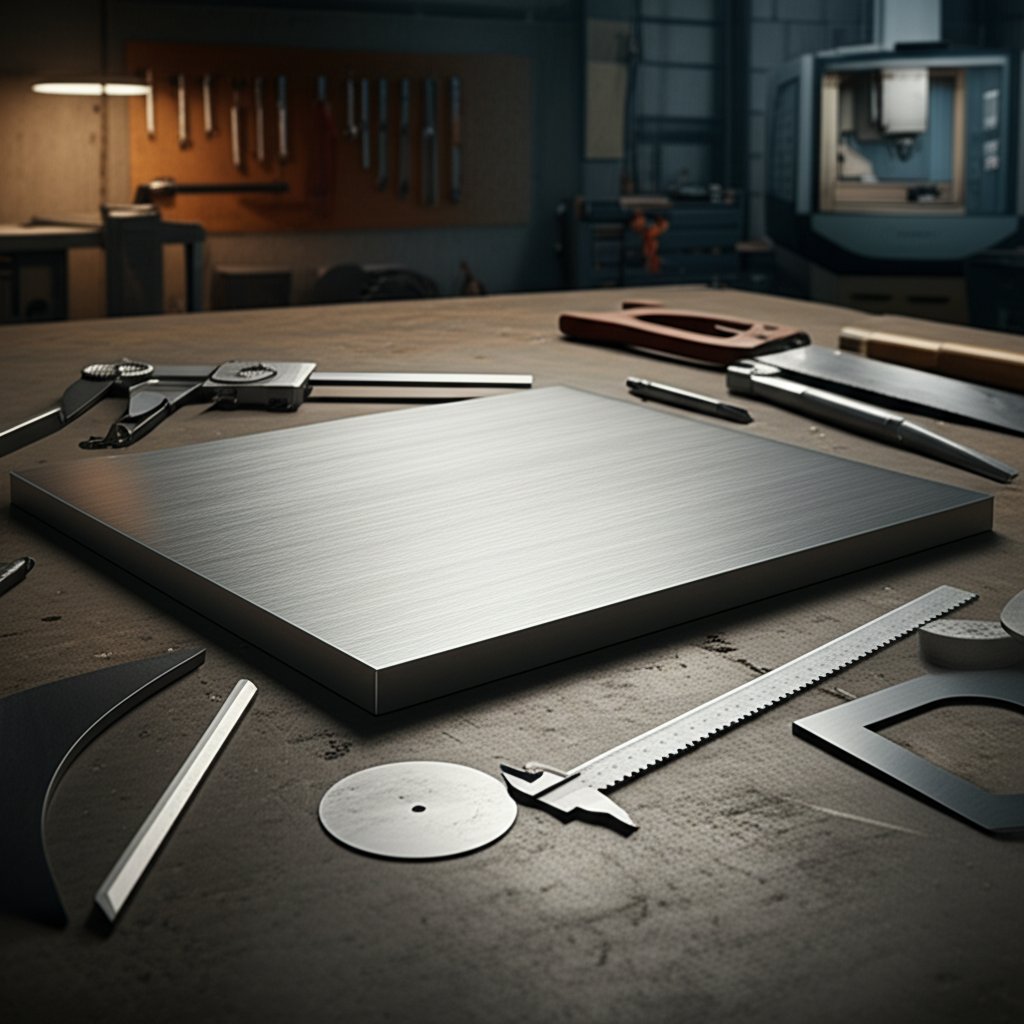 1 4 inch aluminum plate in a workshop environment highlighting its thickness and industrial versatility