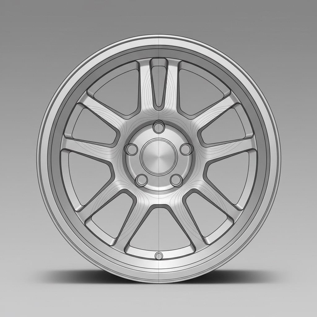 monoblock forged wheel cross section revealing unified grain structure from single aluminum billet