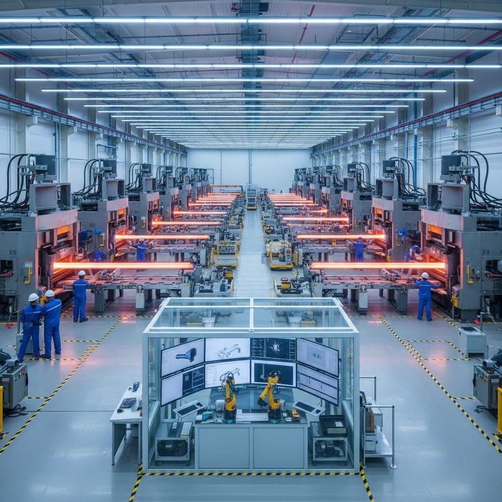 professional aluminum extrusion facility with multiple press capabilities