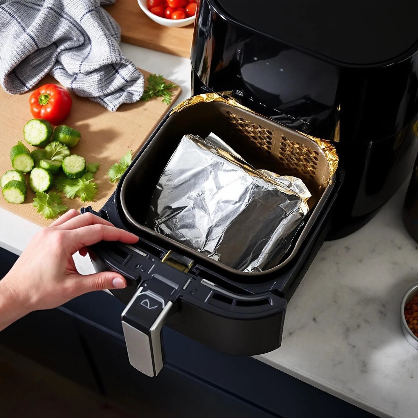 using aluminum foil safely in an air fryer for easy efficient home cooking