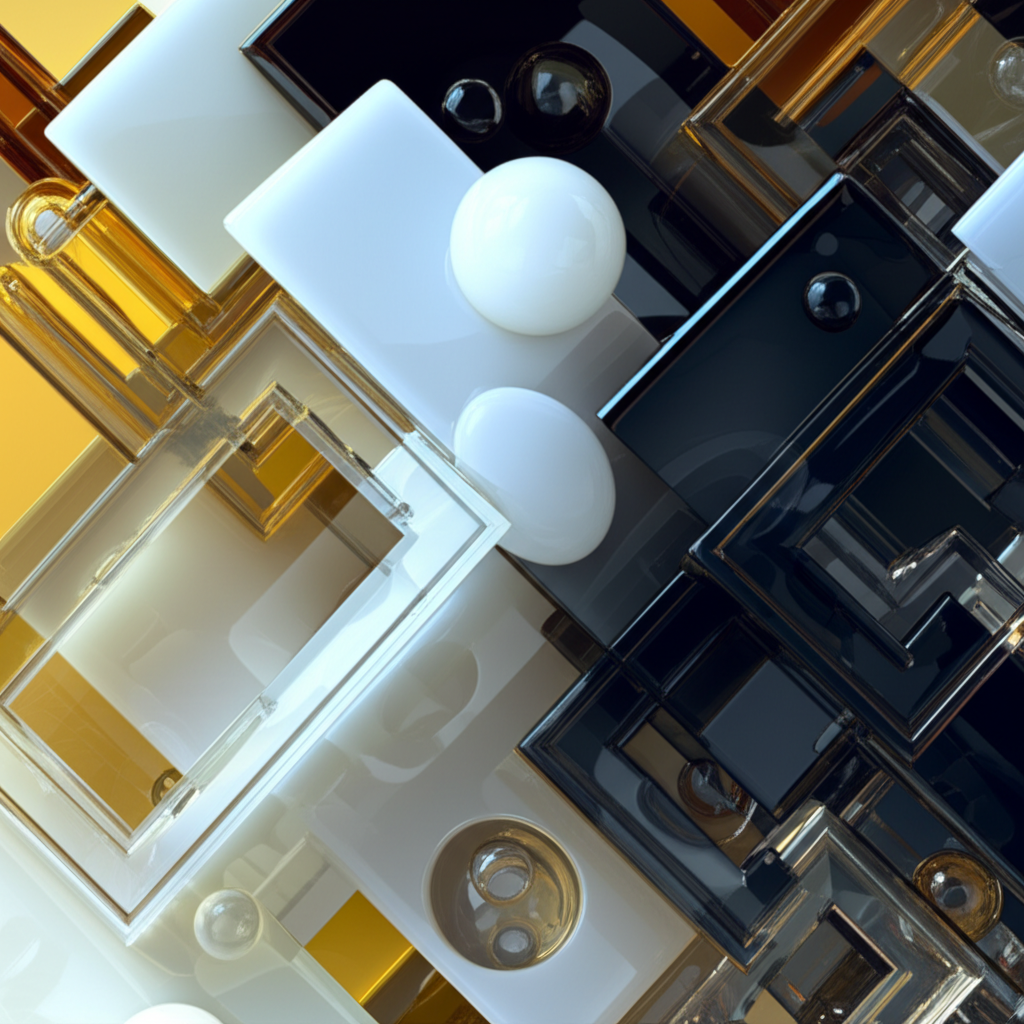 artistic representation of various high performance plastics used in cnc machining services