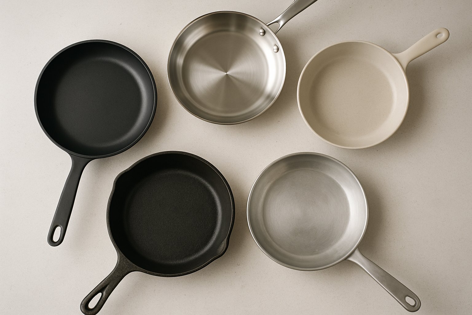 different pan materials fit different cooking needs