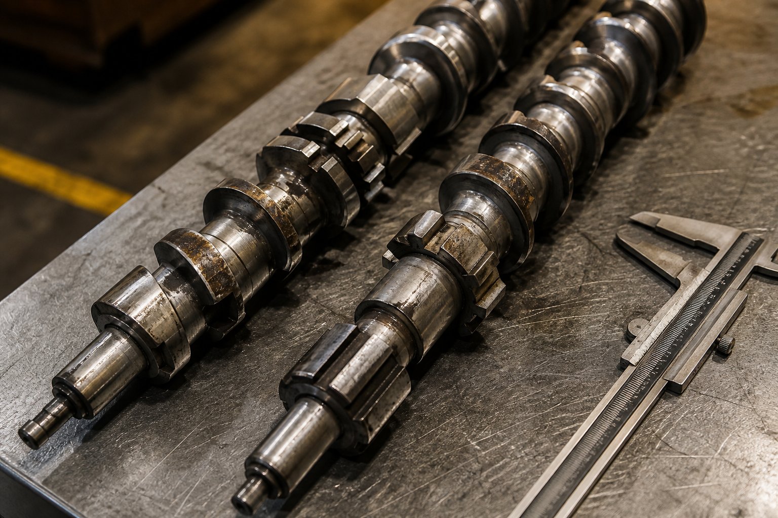 worn screw elements under inspection %E2%80%94 identifying excessive wear is critical before committing to a used extruder purchase