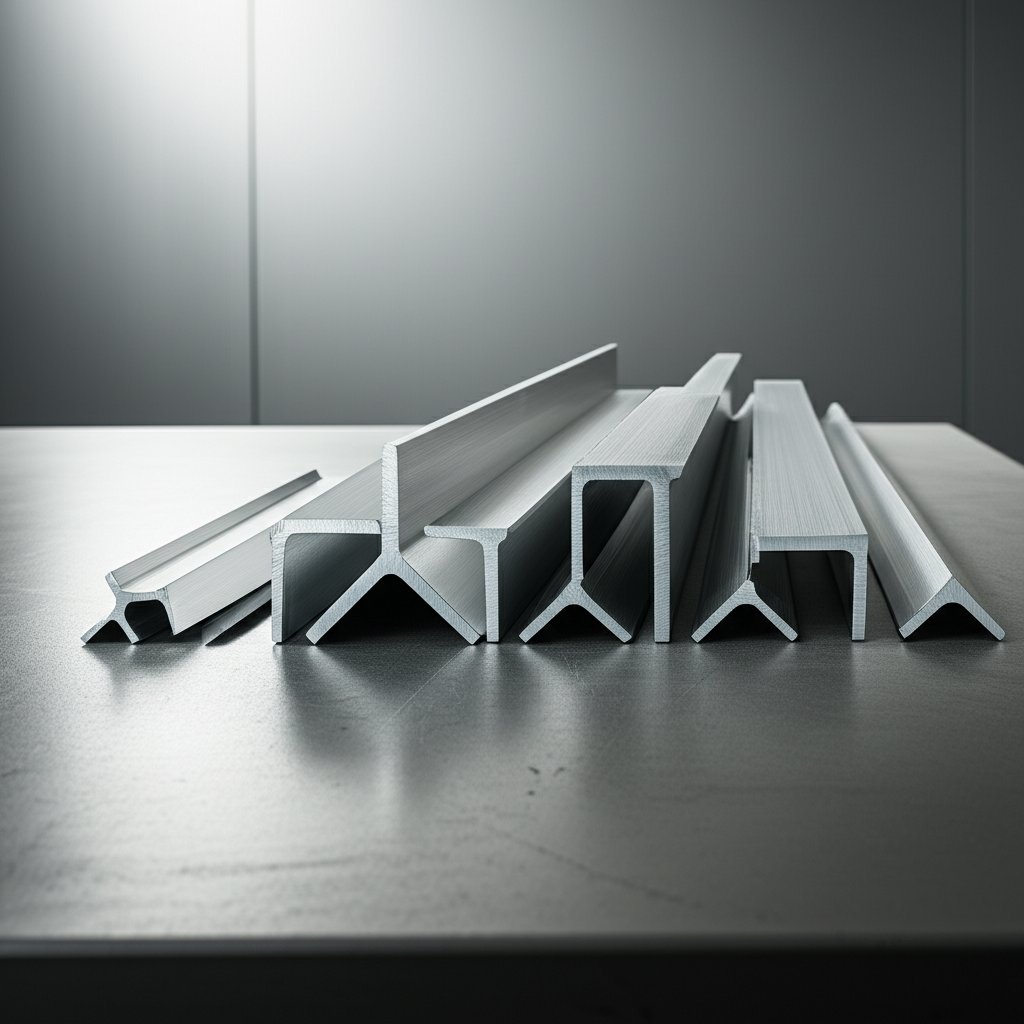 aluminum angle profiles displayed in a workshop highlighting their versatility and modern appeal