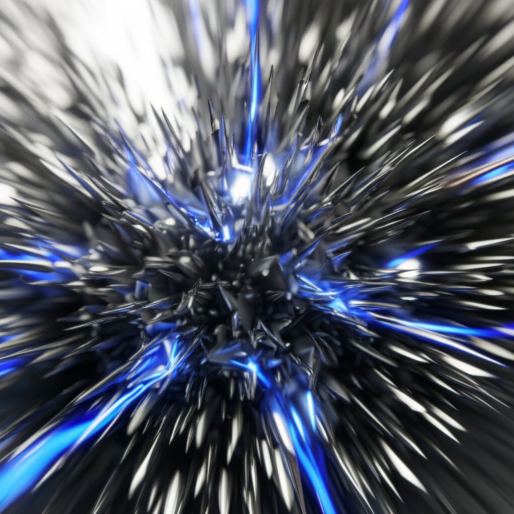 conceptual illustration of abrasive media impacting a die cast metal surface