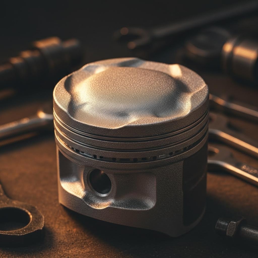 thermal barrier coating applied to piston crown for heat management