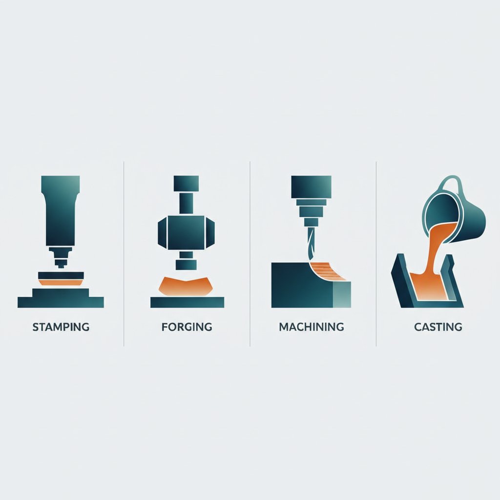 comparison of stamping forging machining and casting manufacturing processes