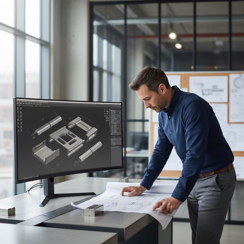 engineering cad workstation for sheet metal design optimization and dfm analysis