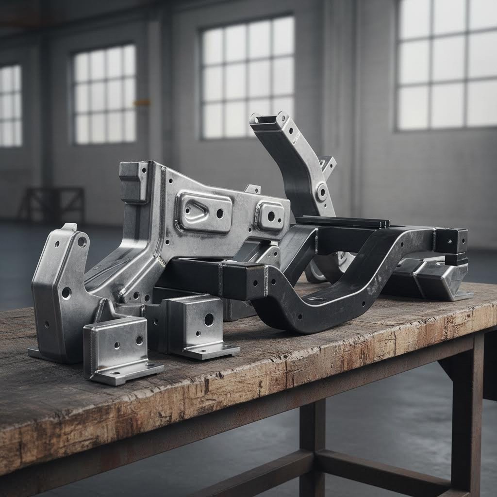precision automotive chassis components fabricated from custom steel sheet