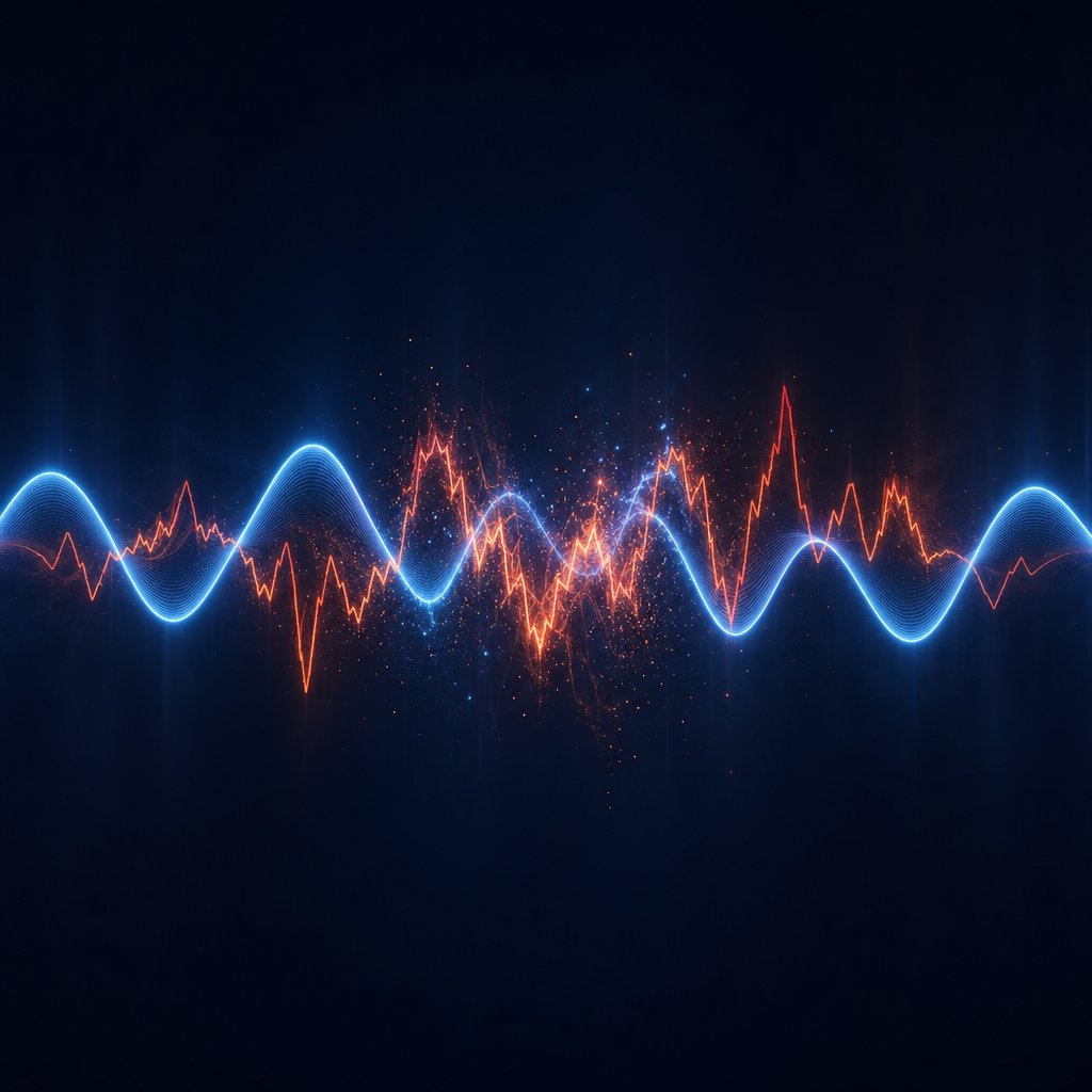 sound waves interacting to produce consonance and dissonance through frequency relationships