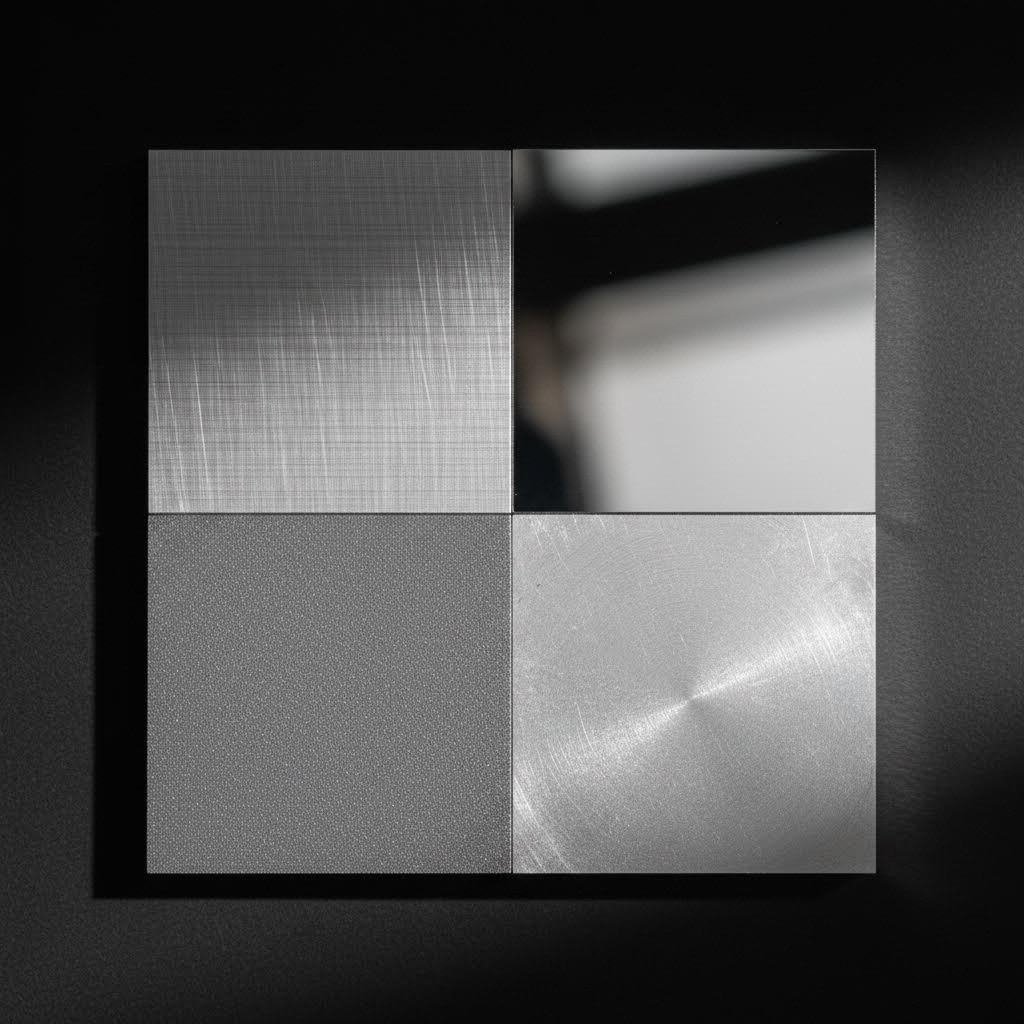 mechanical finishing creates distinct surface textures from brushed satin to mirror polish