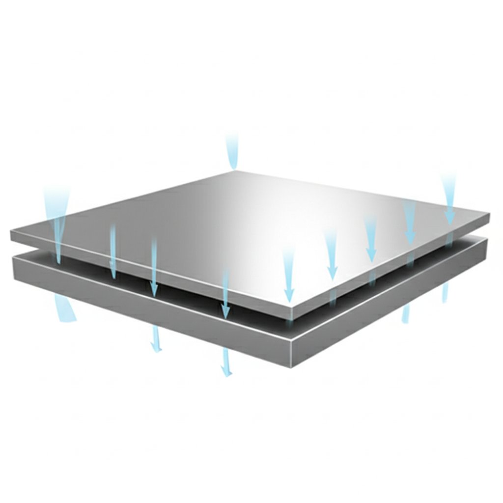 conceptual cross section showing barrier and sacrificial protection of zinc on steel